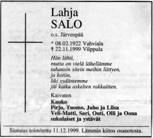 Salo Lahja os Järvenpää