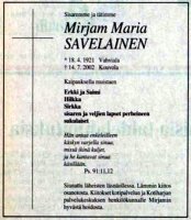 Savelainen Mirjam