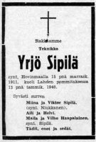 Sipilä Yrjö