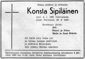 Sipiläinen Konsta