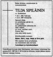 Sipiläinen Tilda