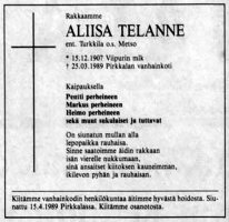 Telanne Aliisa