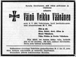 Väänänen Väinö 