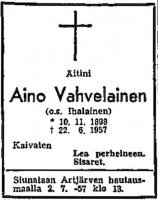 Vahvelainen Aino