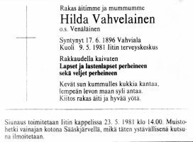Vahvelainen Hilda
