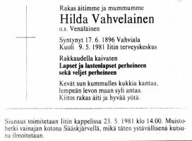 Vahvelainen Hilda