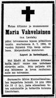 Vahvelainen Maria