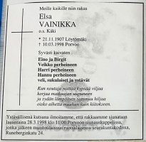 Vainikka Elsa