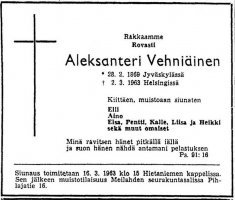 Vehniäinen Aleksanteri