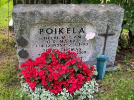 Poikela Helvi os. Mälkki (Tervajärvi 65 Suurpeltola) Artjärven uusi hautausmaa Orimattila. Kuvaaja Kirsi Poikela 3.8.2023 (Kirsi Poikela)