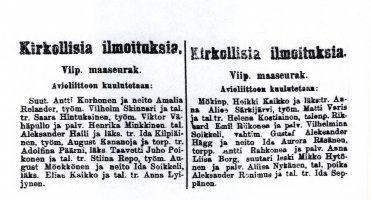 Kaikon veljekset viettivät morsiantensa kera kaksoishäitä 1905