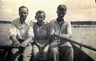 Soutelijat järvellä kesä 1942