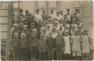 Koululaisia 1910-luvun loppupuolelta
