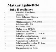 Juho Huovilainen Kanadaan