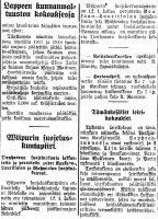 Vahvialan suojeluskunta saa alkunsa pitäjän perustamisen jälkeen. (Sanomalehti Etelä-Saimaa 7.6.1921)