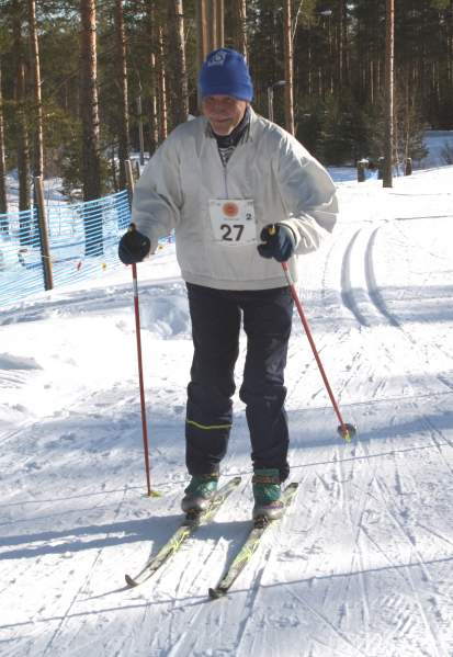 Johannes Ijas saapumassa maaliin. Kuva Raimo Hannukainen.