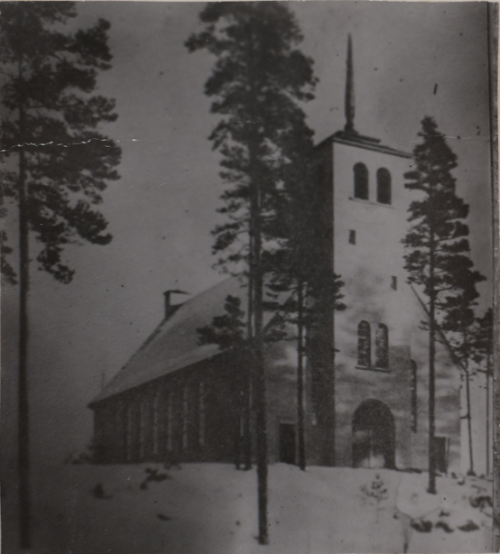 Vuoksenrannan kirkko, kirjan kuvitusta.
