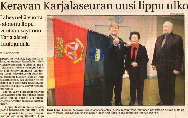 Lehtijutun lähde: Sanomalehti Keski-Uusimaa 7.3.2010.